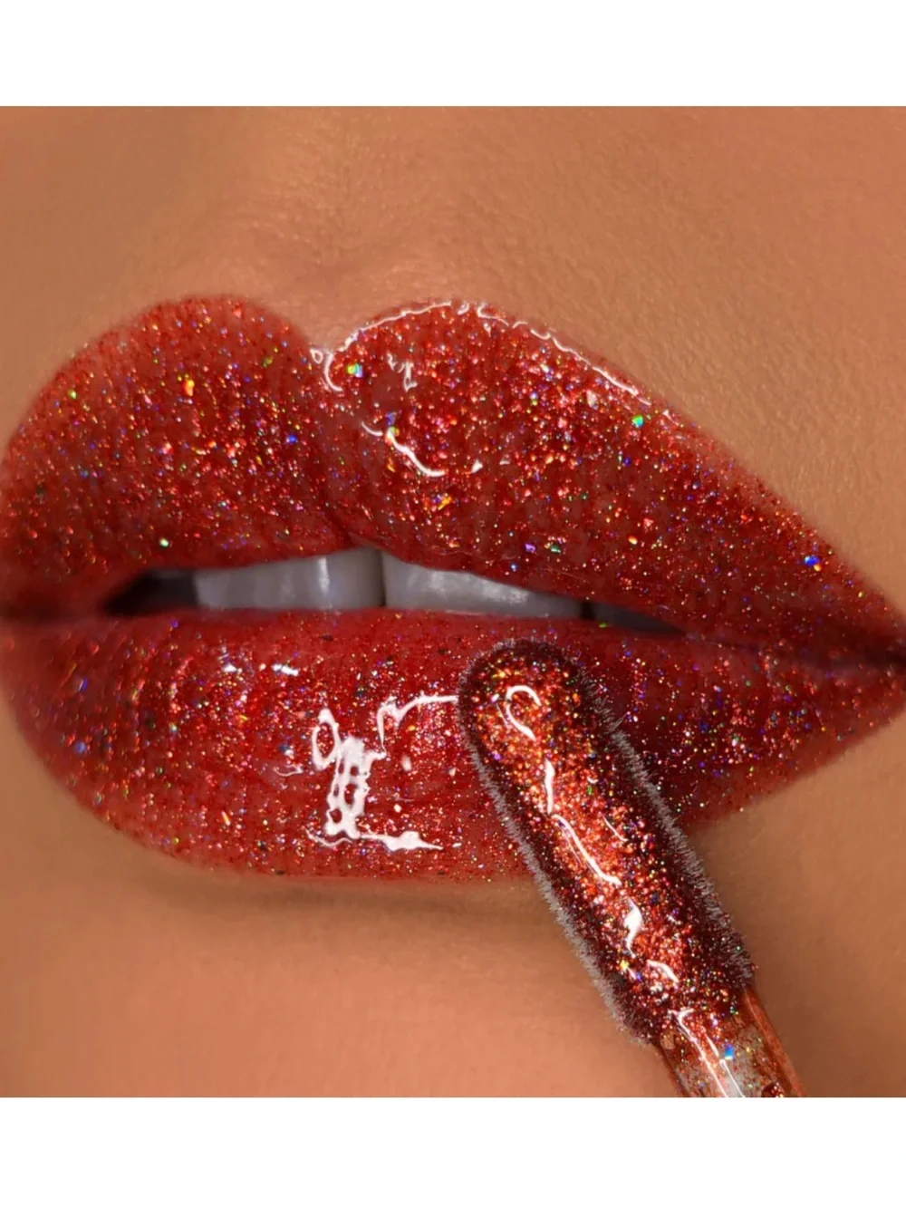 Queen Cosmetics Glitter Holographic Lipgloss Trio New FullSz Euphoria Angel Heat